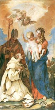 Appearance of Madonna with Child to St Bruno and St Hugo Artwork by Sebastiano Ricci