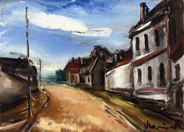 Village Street Artwork by Maurice De Vlaminck