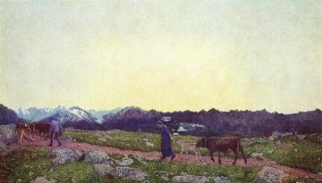 La Natura Artwork by Giovanni Segantini