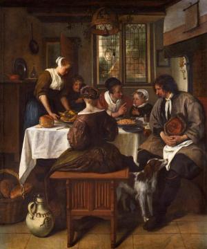 The Prayer before the Meal Artwork by Jan Steen