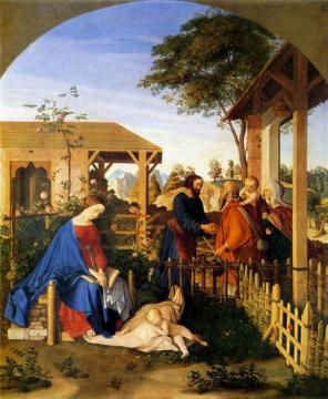 The Family Of St John The Baptist Visiting The Family Of Christ Artwork by Julius Schnorr von Carolsfeld