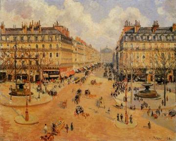 Avenue de l'Opera: Morning Sunshine Artwork by Camille Pissarro