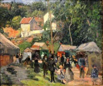 Festival at the Hermitage Artwork by Camille Pissarro