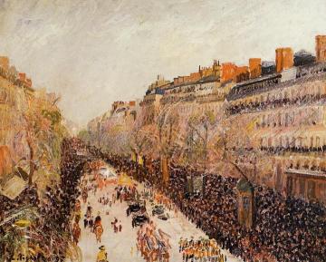 Mardi-gras On The Boulevards Artwork by Camille Pissarro