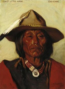 Chief LIttle Horse, Cheyenne Artwork by Joseph Henry Sharp