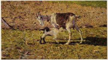 Mountain Pasture in May Artwork by Giovanni Segantini