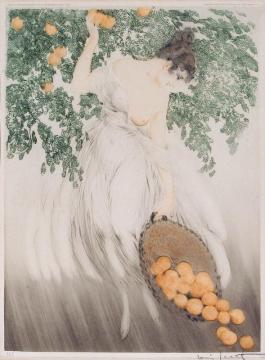 Spilled Oranges Artwork by Louis Icart