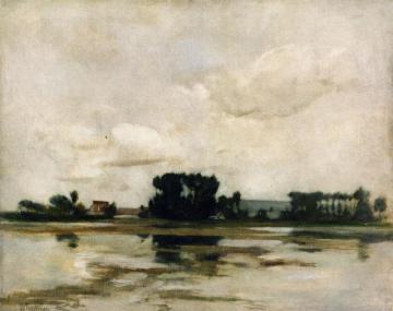 L'etang Artwork by John Twachtman