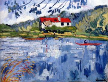 Sunny River With Boater Artwork by Maurice De Vlaminck
