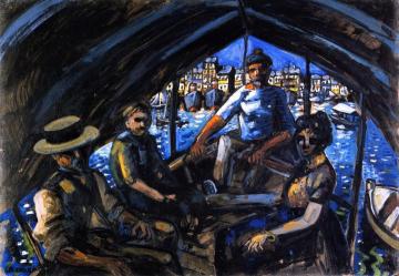 Crossing the Vieux-Port (Marseille) Artwork by Auguste Chabaud