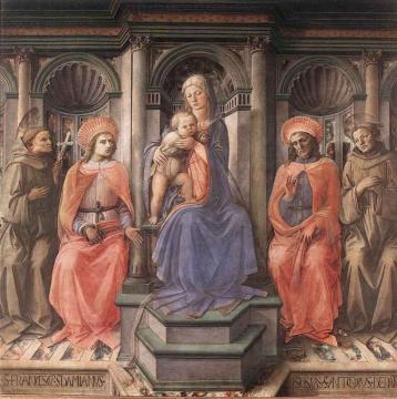 Madonna Enthroned With Saints Artwork by Fra Filippo Lippi