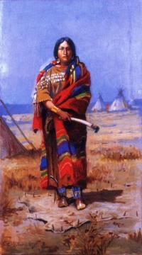Indian Squaw Artwork by Charles Marion Russell