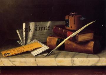 Still Life With Letter To Thomas B. Clarke Artwork by William Michael Harnett