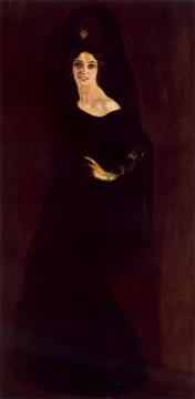 The Lady In Black Artwork by Hermen Anglada Camarasa