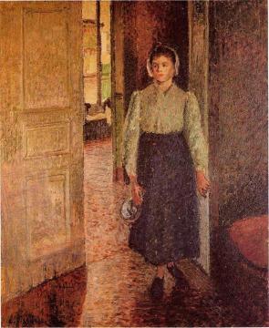 The Young Maid Artwork by Camille Pissarro