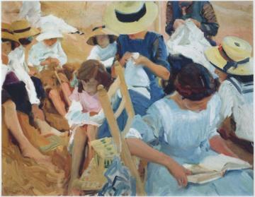 On the sands at Zarauz beach Artwork by Joaquin Sorolla y Bastida