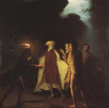 King Lear In The Tempest Tearing Off His Robes Artwork by George Romney