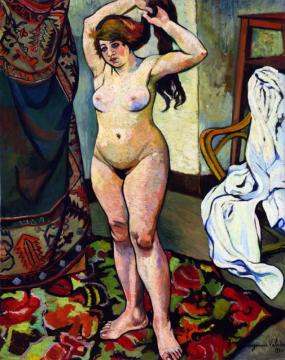 Gilbert, Nude Fixing Her Hair Artwork by Suzanne Valadon