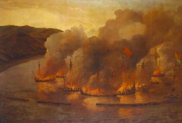 The Attack On Shipping In Bugia, 18 May 1671 Artwork by Willem van de Velde the Younger