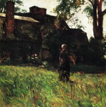 The Old Fairbanks House, Dedham, Massachusetts Artwork by Frederick Childe Hassam