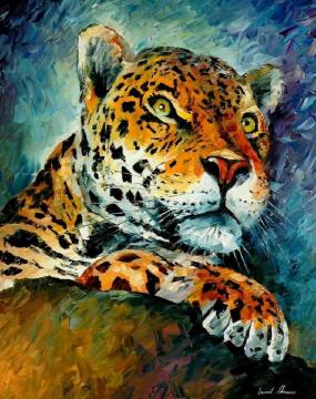 Leopard Artwork by Leonid Afremov