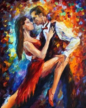 Delightful tango Artwork by Leonid Afremov