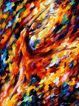 Flame dance Artwork by Leonid Afremov