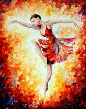 Flaming dance Artwork by Leonid Afremov