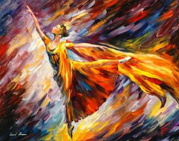 Gold wave Artwork by Leonid Afremov