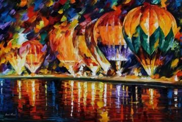 Balloon park Artwork by Leonid Afremov