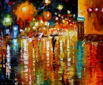 Beauty of the rain Artwork by Leonid Afremov
