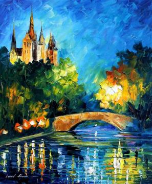 Bridge over time Artwork by Leonid Afremov