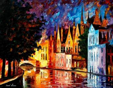 Bruges - Northern Venice Artwork by Leonid Afremov