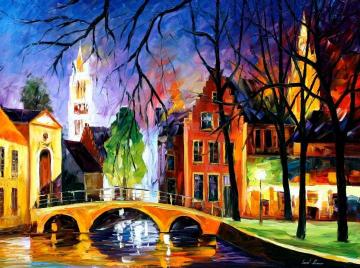 Bruges Artwork by Leonid Afremov