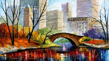 Central Park - New York Artwork by Leonid Afremov