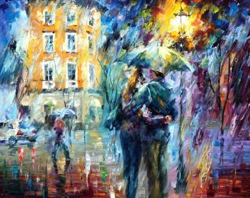 City rain Artwork by Leonid Afremov