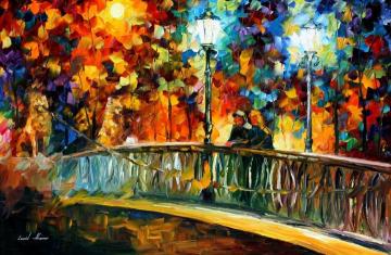 Date on the bridge Artwork by Leonid Afremov