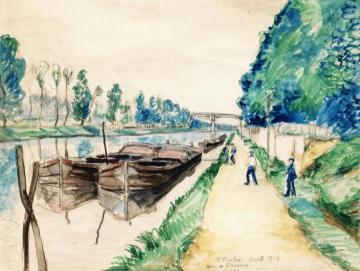 Saint-Mammes Canal at Moret Artwork by Francis Picabia