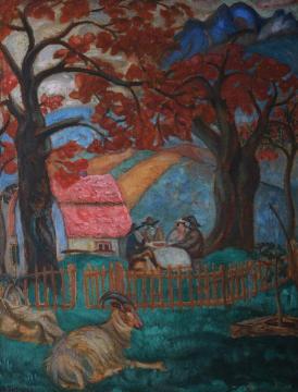 Village In Norway Artwork by Boris Grigoriev