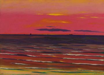 Seascape, Evening Artwork by Leon Spilliaert