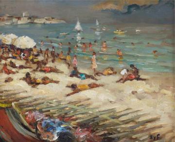 The Beach Artwork by Marcel Dyf