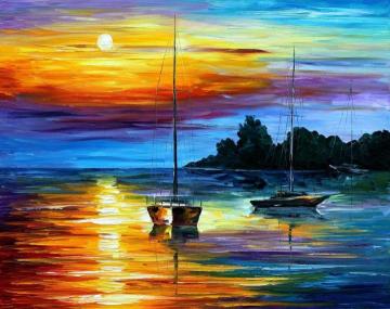 Florida sunset Artwork by Leonid Afremov
