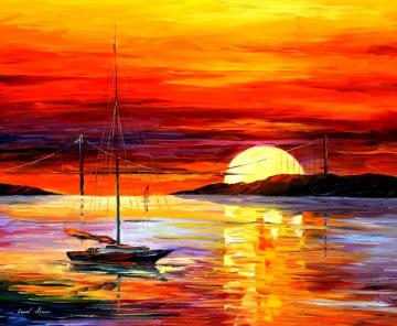 Golden Gate Bridge By The Sunset Artwork by Leonid Afremov