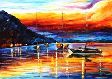 Harbor Of Messina - Sicily Artwork by Leonid Afremov