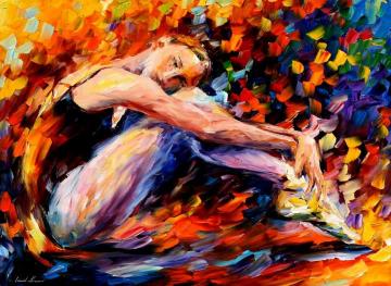 Resting ballerina Artwork by Leonid Afremov