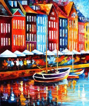 Copenhagen - denmark Artwork by Leonid Afremov