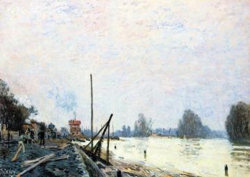 The Seine at Suresnes Artwork by Alfred Sisley