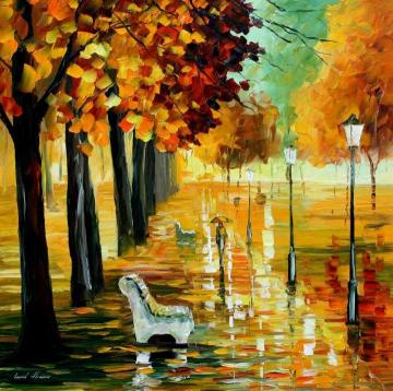Autumn's kiss Artwork by Leonid Afremov