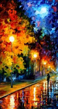 Blue moon Artwork by Leonid Afremov