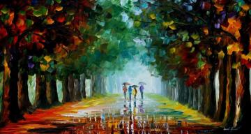 Bright rain Artwork by Leonid Afremov